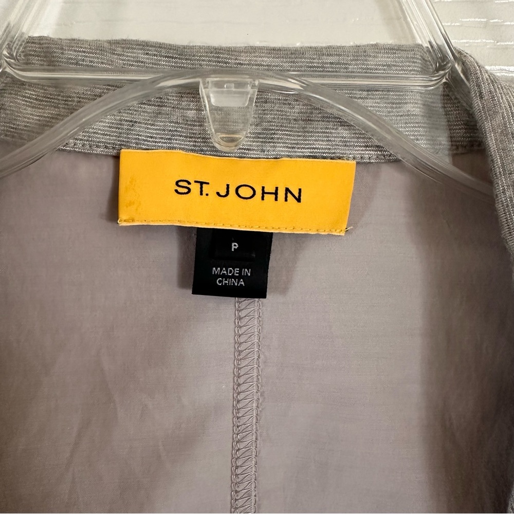 St. John Light Gray Open Jacket With Cinchable Wa… - image 3